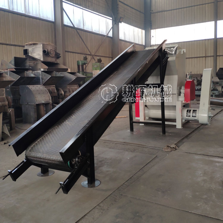 输送带进料编织袋粉碎机