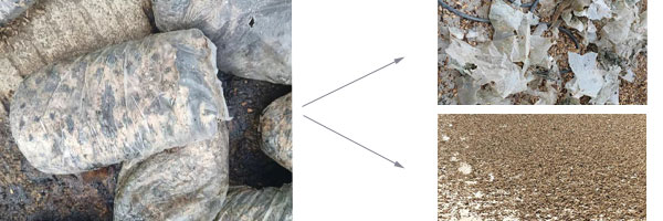 香菇废菌袋分离机平菇菌棒脱袋机木耳植袋塑料效果